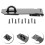 2Sets Compact Black Hasp Lock Wear-Resistant Cabinet Window Lock 7