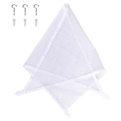 2St Speelgoed Organizer Mesh Net Wit Kinderkamer Muurhanger 1