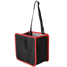 (Red) Rubbish Bin Car Waterproof Foldable Auto Trash Bag Container Garbage Litter