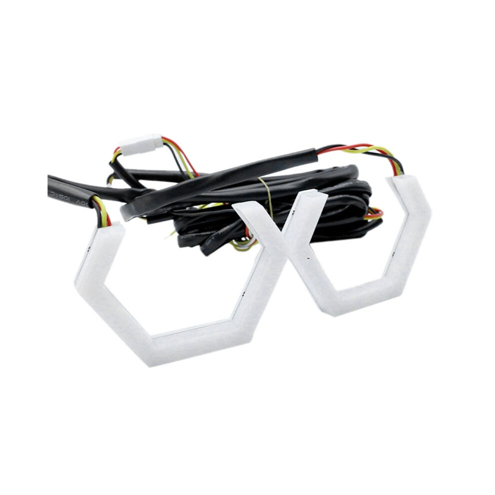 2Pcs Rgb Angel Eyes Halo Rings Turn Signal App Control Car Utv Motorcycle Drl Head Decorative 90Mm Light 6032760010696