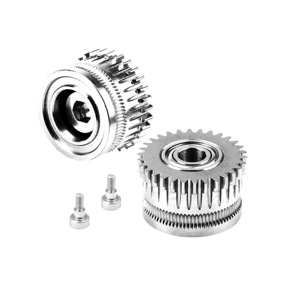 2Pcs For K1 K1c K1 Max Extruder Accessories All Metal Filament Gear 3D Printer Accessories Two Gear Extrusion Kit 4713026525377