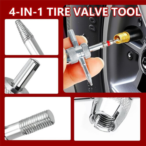 Quick Change Tire Valve Tool Kit, Tire Valve Stem Core Replacement Tool Kit, Perfect Tool for Replacing Leaking Valve 2