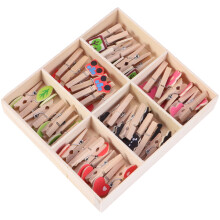 84Stk Mini-Holzklammern Blumenmuster Für DIY, Und Fotos