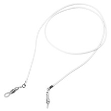 3Stk Weiße Eyeglass Chain Mit Metallspiralen, Stilvoll Und Funktional
