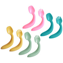 3Sets Flexibles Baby & Gabel Set Bunt Langlebig