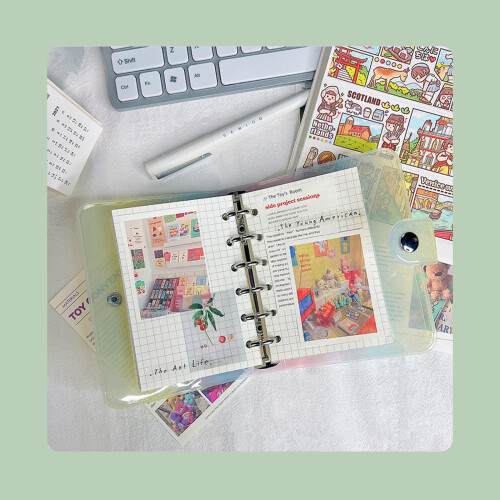 Mehrfarbiges PVC Scrapbook Binder A7 Schutz Für Planer 2