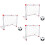 3Sets Langlebiges Fußballnetz Bunt Für Training Und Spiele 6