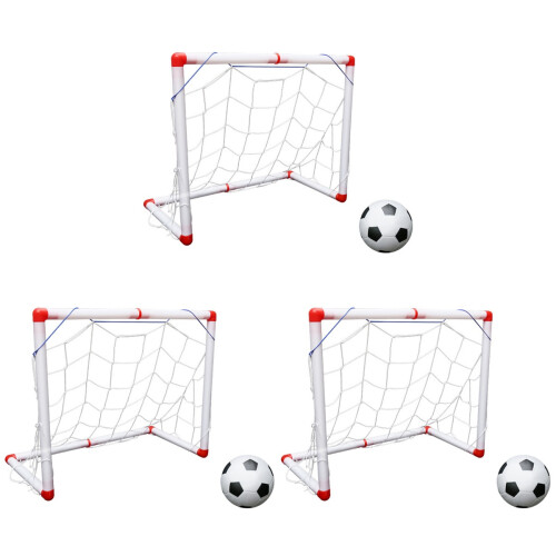 3Sets Langlebiges Fußballnetz Bunt Für Training Und Spiele 1