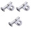 3Stk Silber Aluminium Gasgriff 7/8" Universal Cnc 3