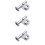 3Stk Silber Aluminium Gasgriff 7/8" Universal Cnc 5
