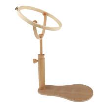 2Stk Kreuzstich Khaki Verstellbar Stickhalter Holz