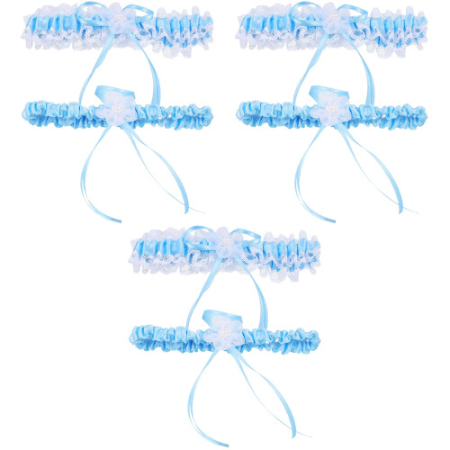 3Sets Flexible -Strumpfbänder Schleife Damen Schmuck 2