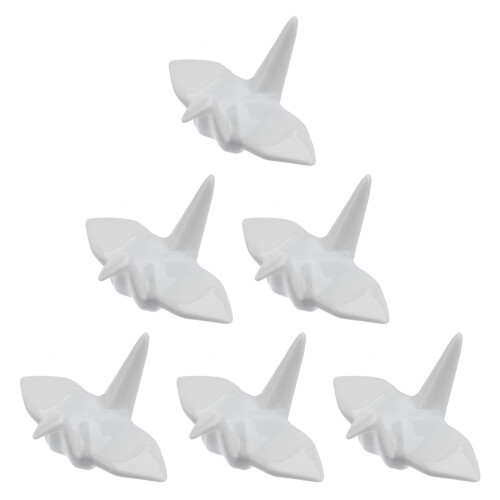 30Pcs White Ceramic Chopsticks Rests Japanese Crane Fork Spoon Holder