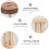 1Ensemble Hamster En Bois Coloré Avec 4