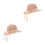 2Pièces Chapeau Rose Bébé Protection Solaire Style 7