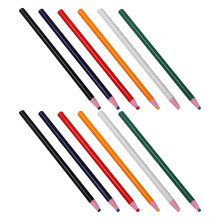 12Pièces Stylos Craie En Bois Assortis Pour Marquage Tissu Couture