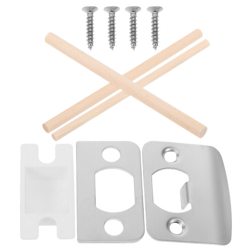 5Ensembles Plaques De Guide De Verrou Bois Argent 1