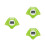 3Pièces Thermomètres Bébé Multifuntion Vert, Jouet Bain Électrique Sûr 3