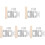 5Ensembles Plaques De Guide De Verrou Bois Argent 4