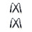 2Pièces Larges X Pour Pantalons Hommes 4 Clips 8