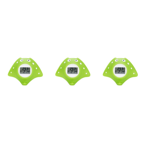 3Pièces Thermomètres Bébé Multifuntion Vert, Jouet Bain Électrique Sûr 1