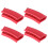 4St Antislip Siliconen Potgreep Sleeve Rood Voor 7