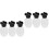 6Ensembles Bouteilles De Rangement ABS Pe Couleur Assortie Pour Perles 6