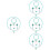 4Ensembles Ensemble Collier Bracelet Enfant Résine Brillant 8