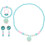 4Ensembles Ensemble Collier Bracelet Enfant Résine Brillant 3