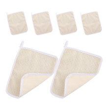 12Pcs Beige Bath Cloth Nylon Exfoliating Body Scrubber Quick Dry Towel