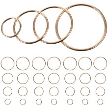 200Pcs Golden Camping Buckles Multifunctional O-Rings for DIY