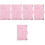 5Pièces Couverture Budget Binder Rose Cuir PU Qualité 6