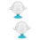 2Pcs Sturdy Sky-Blue Hamster Sand Bath Container for Small Pets 8