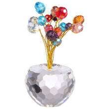 3Pcs Multi Crystal Tree Fengshui Paperweight Car Interior Table Decor