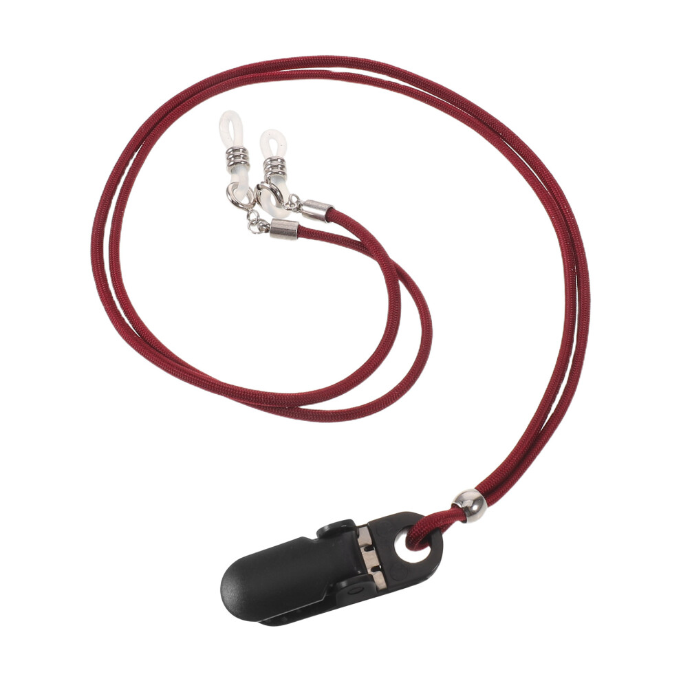 Inoomp Dark/Red Anti-Lost Lanyard String For Hearing Aids Durable Strap