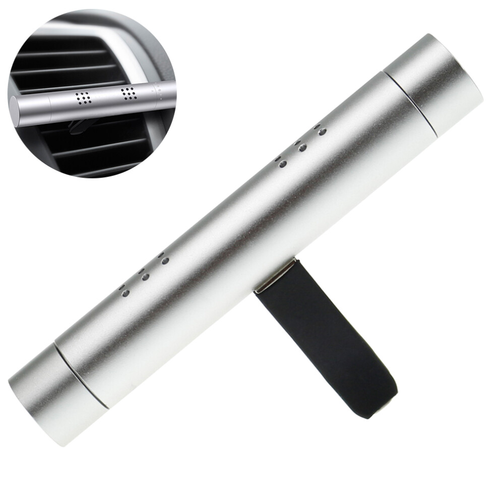 3Pcs Car Fragrance Diffuser Aluminum Alloy Vent Freshener Stick Silver 3073752527320
