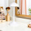 White Flexible Plastic Wig Stand for Retail Display and Storage 6
