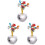 3Pcs Multi Crystal Tree Fengshui Paperweight Car Interior Table Decor 2