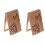 2Pcs Chocolate Wooden Foldable Vanity Mirror for Makeup and Home Decor 2