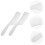 10Pcs White Small Plastic Cutting Combs Precision Hairdressing Tools 4