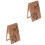 2Pcs Chocolate Wooden Foldable Vanity Mirror for Makeup and Home Decor 3