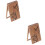 2Pcs Chocolate Wooden Foldable Vanity Mirror for Makeup and Home Decor 5