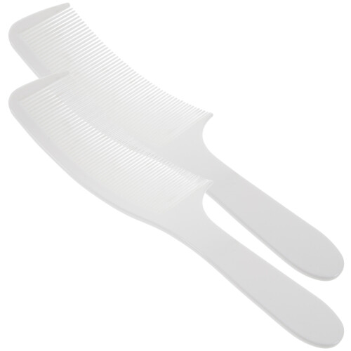 10Pcs White Small Plastic Cutting Combs Precision Hairdressing Tools 1