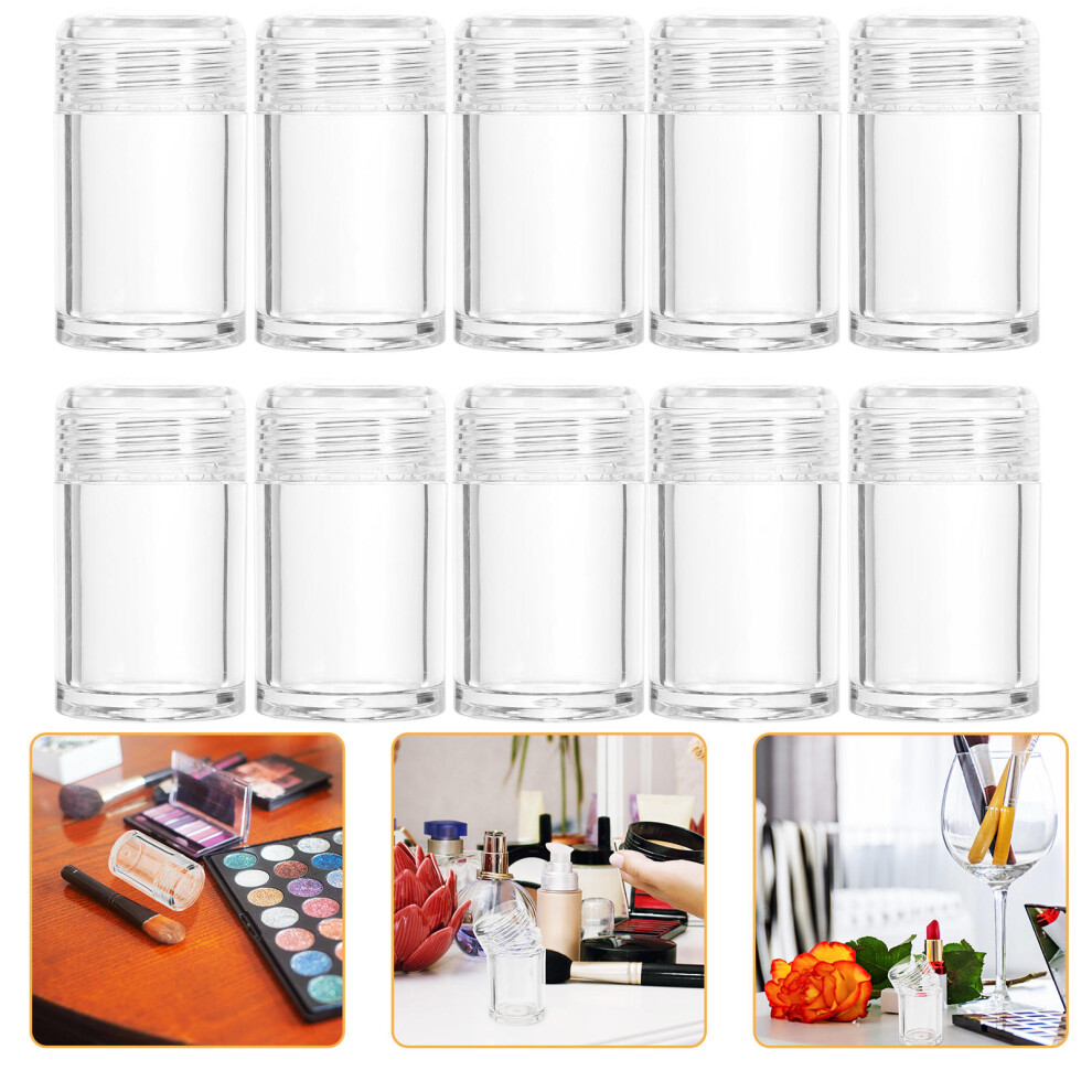 Happyyami 48Pcs Small Transparent Makeup Powder Containers With Leak-Proof Lids