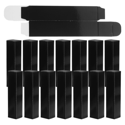 30Pcs DIY Black Paper Lipstick Wrapping Boxes Empty Lip Balm Holders