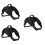 3Pcs Black Puppy Mesh Harness with Quick-Release for Medium Large Dogs 5