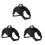 3Pcs Black Puppy Mesh Harness with Quick-Release for Medium Large Dogs 2