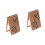 2Pcs Chocolate Wooden Foldable Vanity Mirror for Makeup and Home Decor 4