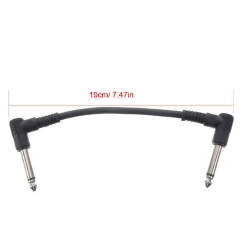 24Pcs Bass Guitar Patch Cables Durable PVC Flat Design 1
