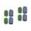 8Pcs Durable Dry Erase Board Erasers Assorted Colors for Daily Use 4